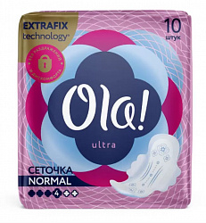 Прокладки Ola! Ultra Normal Бархатистая сеточка 10 шт