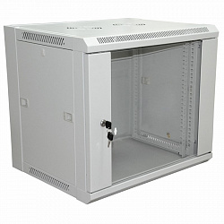19" Настенный шкаф RexantPRO 6U 600×600×370 мм (ШxГxВ) - передняя дверь стекло, боковые стенки съемные (разобранный), RAL 7035