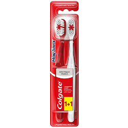 COLGATE Зубная щетка МаксБлеск средняя 1+1ПРОМО