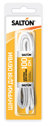 SALTON Sport Шнурки для обуви с пропиткой плоские белые, 100 см