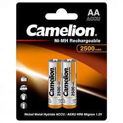 Аккумулятор Camelion AA-2500mAh 2шт/бл(NH-AA2500BP2,1.2В) (6107)