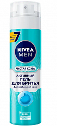 NIVEA MEN 200мл гель для бритья Чистая кожа