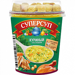 Суп Суперсуп Куриный+гренки 40г х 12шт