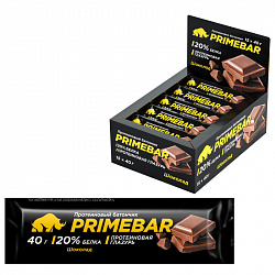 Батончик протеиновый PRIMEBAR со вкусом шоколада, 40г 15шт/уп