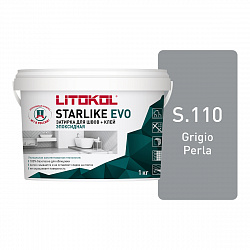 Затирка эпоксидная двухкомпонентная Litokol Starlike Evo S.110, Grigio Perla, 1 кг
