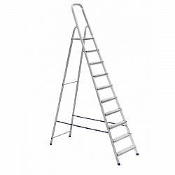 Стремянка Alumet AM710, алюминиевая, 10 ступеней, 2,92 м