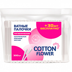 Cotton Flower 300шт Ватные палочки ПЭ