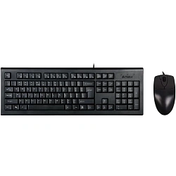 Набор клавиатура+мышь A4Tech KR-8520D клав:черный мышь:черный USB