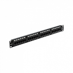 Rexant Патч-панель 19", 1U, 24 порта RJ-45, категория 5e, UTP неэкранированная, черная