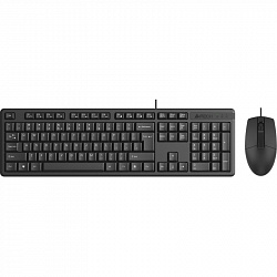 Набор клавиатура+мышь A4Tech KR-3330 клав:черный мышь:черный USB