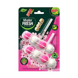 Туалетный блок для унитаза Master Fresh Duo effect Gold 5 в 1, сакура, 2 шт