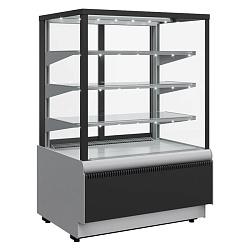 Витрина кондитерская Полюс KC70 VM 1,3-1 9006-9005 (ВХСв-1,3д Сarboma Cube ТЕХНО)