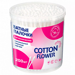 Cotton Flower 200шт Ватные палочки в банке