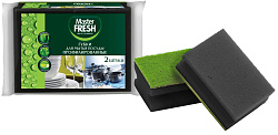 Master FRESH Губки для мытья посуды BLACK профилированные, 2шт,поролон