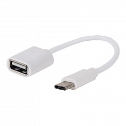USB кабель OTG Type C на USB шнур 0.15 м белый