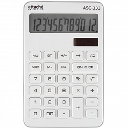 Калькулятор настоль.КОМПАКТ Attache Selection ASС-333,12р,дв.пит,170x108бел
