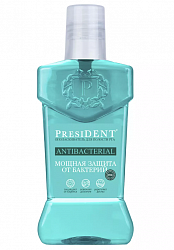 PRESIDENT 250мл Ополаскиватель для полости рта Antibacterial Мощная Защита