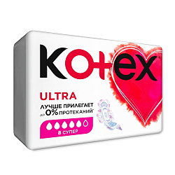KOTEX Прокладки гигиенические Ультра Сетч. Супер Fast Absorb, 8 шт