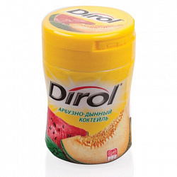 Жевательная резинка DIROL "Арбузно-дынный коктейль", в банке, 46 г, 26098