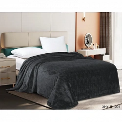 Плед велсофт 150х200см графит тиснение 260гр 19-4215 G