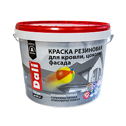 Краска резиновая Dali, глубокоматовая, 12 кг, RAL 7024, серый графит