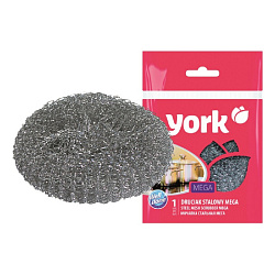 Губка YORK из нерж.стали Мега 1шт/Упаковка