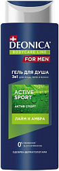DEONICA FOR MEN Гель для душа 250мл Active Sport