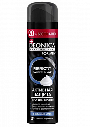 DEONICA FOR MEN 240мл Пена для бритья Активная защита с черным углём