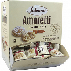 FALCONE 1000г Печенье миндальное Amaretti 100шт*10 г в коробке Office-box Италия