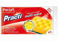 Paclan Губки для посуды PractI Multi-Wave, 5шт.