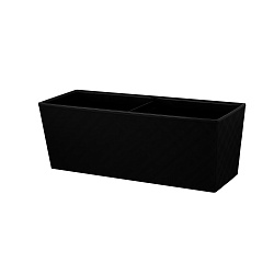 Ящик балконный InGreen Manhattan Cube, со вставкой, 40 см, оникс