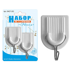 Крючки самоклеящиеся Мультидом Эконом SM27-202, 2 шт