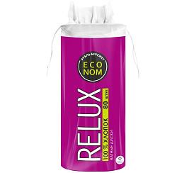 RELUX Ватные диски 80 шт. (с непрошитым краем)