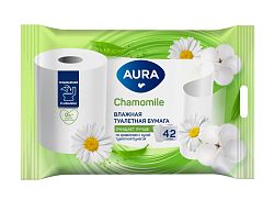 Туалетная бумага влажная Aura Nice 42 штуки