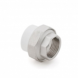 Муфта комбинированная (американка) полипропиленовая РТП, с внутренней резьбой, 20 x 1/2"