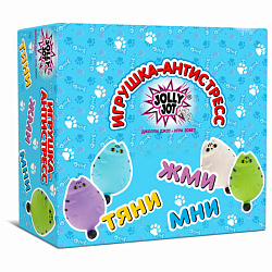 Игрушка-антистресс "КОТЕЙКА", 14 см, ассорти, 4 цвета, дисплей, JOLLY JOT (ДЖОЛЛИ ДЖОТ), 665791