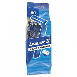 Бритвы одноразовые КОМПЛЕКТ 10шт LASER 2 (аналог Gillette 2), ш/к 01147, 5015911101147