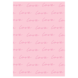 Упаковочная бумага глянц. 70*100см, MESHU "Love pattern", 80г/м2