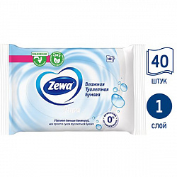 ZEWA 40л Туалетная бумага Pure влажная