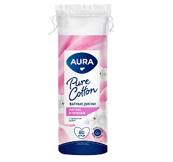 Ватные диски Aura 80 штук