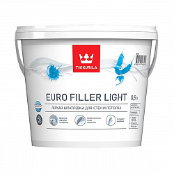 Шпатлевка легкая для стен и потолка Euro Filler Light TIKKURILA 0,9 л белая (база KTA)