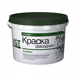 Краска фасадная по дереву VGT ВД-АК-1180, белая, 7 кг