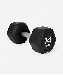 Гантель гексагональная DB-301PRO 14 кг, обрезиненная, черный