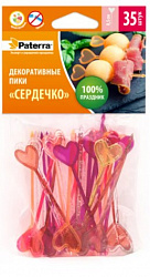 Пики декоративные Paterra Сердечко 35 шт