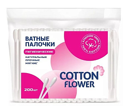 Cotton Flower Ватные палочки ПЭ 200 шт