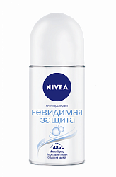 NIVEA 50мл шар Дезодорант для тела Невидимая защита (пьюр)