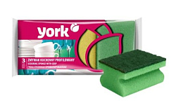 YORK Губки кухонные профилированные 3 шт.