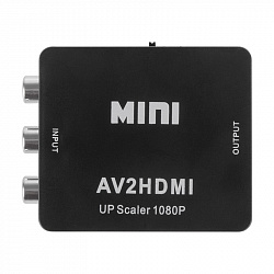 Конвертер 3 RCA на HDMI, пластик, черный REXANT