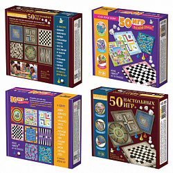 Игра настольная "50 игр для всей семьи", АССОРТИ, 10КОР, хххххх