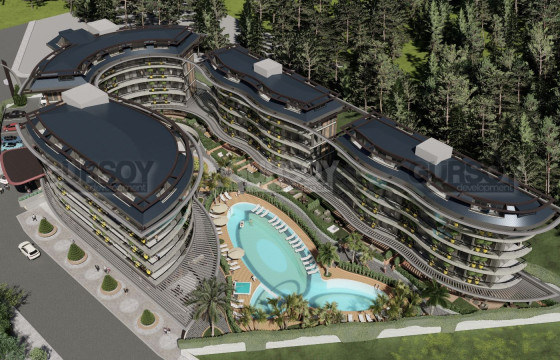 Проект премиум класса в 350 метрах от моря в районе Оба, 57 м² - 144 м² в Турции - фото 9